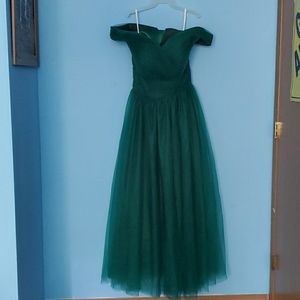 VICKYBEN A-Line Tulle Prom Gown